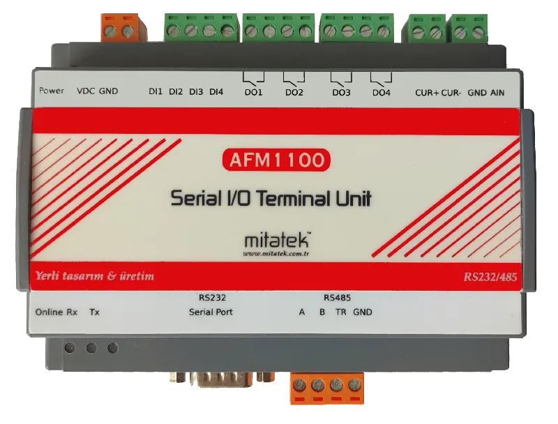 AFM1100 RS232/485 RTU(MODBUS) I/O TERMİNAL PLC